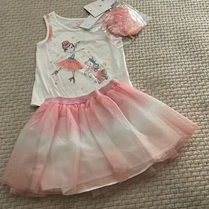 Girl’s Lulurain tutu set size 5/6. NWT.